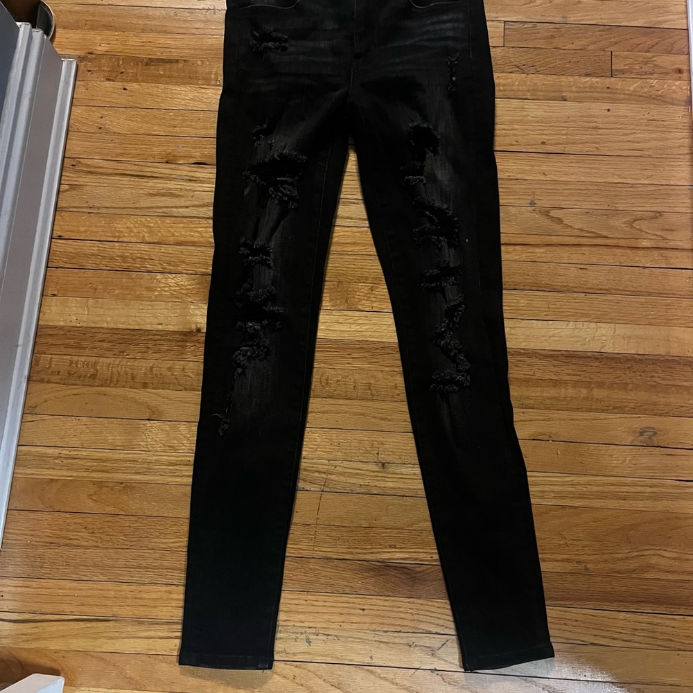 American Eagle Outfitters Black Ripped Jeggings